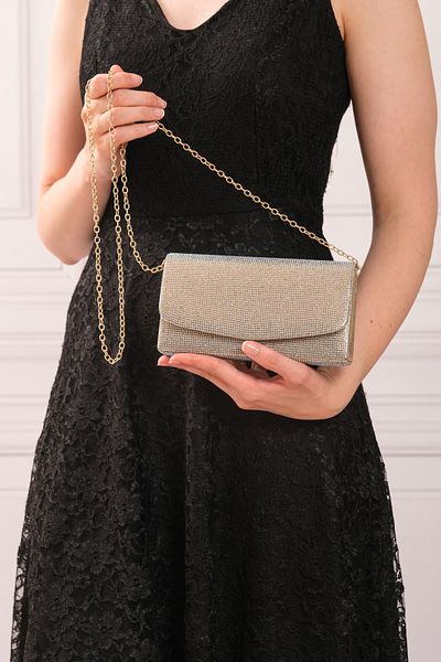 ROZA CANTA Γυναικείο βραδινό φόρεμα με πέτρα χρυσό Clutch Clutch Clutch Clutch