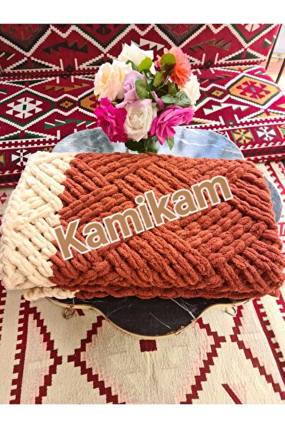 KAMİKAM بطانية أطفال منتفخة من أليز - لون مزدوج، 100x100 سم