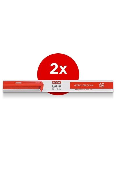 COOK Bass&Kes Stretch Cutter Replacement Stretch Film 30 CM x 60 M 2 Pack