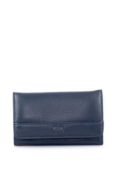 DAMY Navy Blue Genuine Leather Keychain - Leather and Car Keychain 703