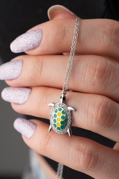 Silvano Jewelry 925 Ayar Gümüş Kaplumbağa Kolye