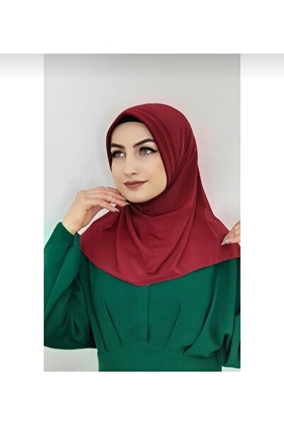 Ayselcehobi وشاح حجاب تكتيكي باللون العنابي - عملي وجاهز