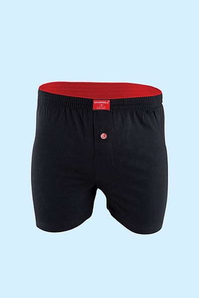 Ceylanoğlu Ανδρικό Μαύρο Navy Blue Smoked Loose Cut Havlubel Boxer 3 τεμαχίων