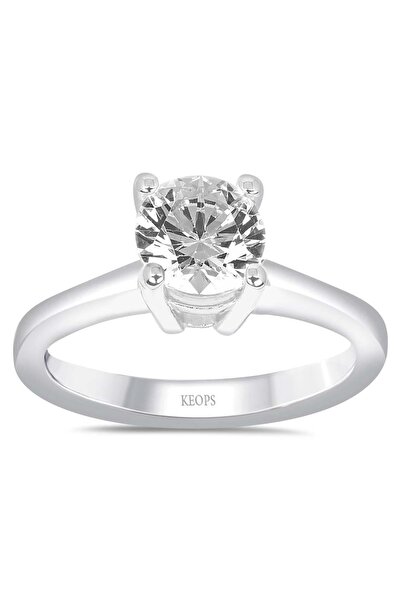 Keops Pırlanta H Renk 1 Karat Pırlanta Tektaş Yüzük - HRD Sertifikalı