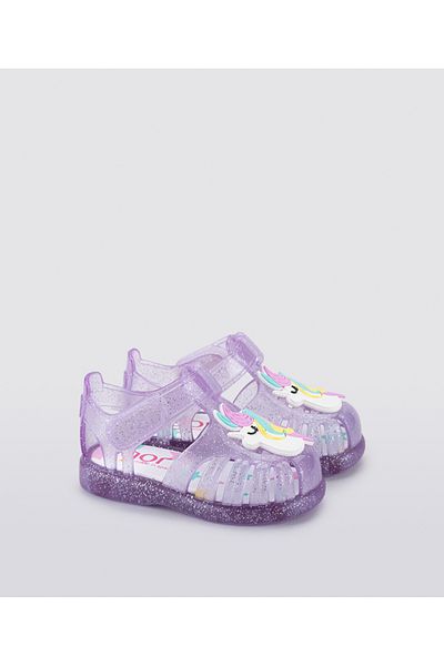 IGOR S10309 Tobby Gloss Unicornio - Children's Transparent Purple Sandals