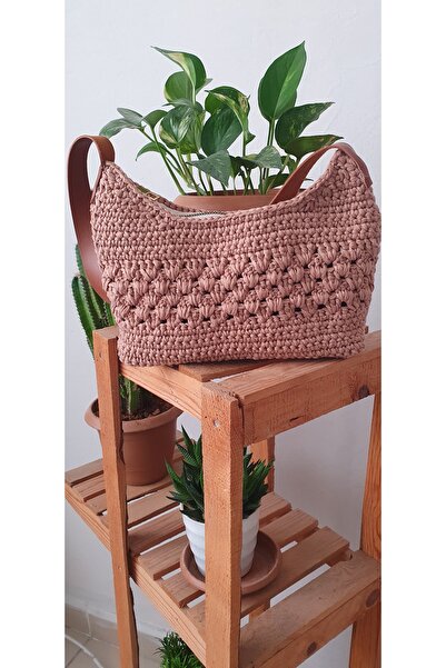 Knittingworld hasır çanta kağıt ip çanta soft rafya ipten çanta kol çantası