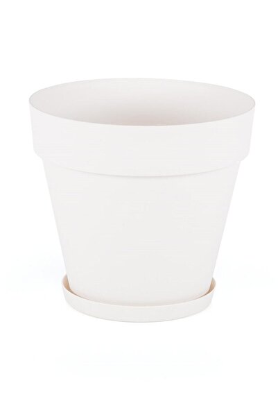 SERİNOVA Yalı Saksı 1,7 Litre Kırık Beyaz | Dekoratif Saksı 1.7 Lt