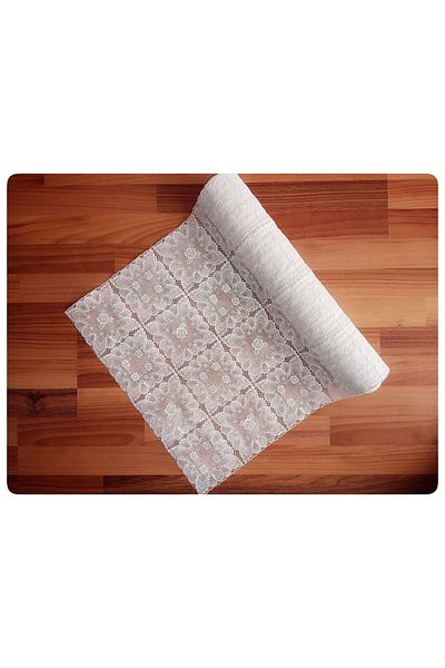 Style Meiwa Japanese Pvc Lace Shelf-cabinet-runer-drawer Cover Non-Slip Non-Yellowing/en: 50cm X5 Mt --white