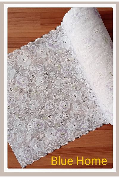 Blue Home Meiwa Japanese PVC Lace Rack-runner - Cabinet-pull- Cover Non-Slip Non-Yellowing /width: 40 Cmx 5 Mt White