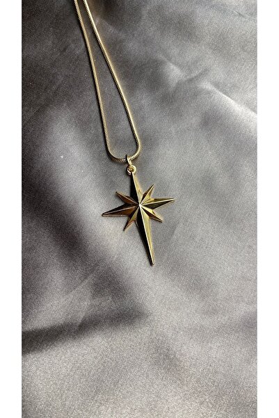 roshel %100 Çelik Kuzey Yıldızı Çelik Kolye