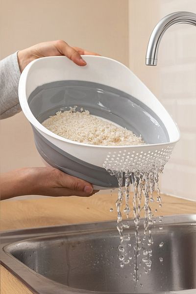 Milenay New Indispensable Accordion Foldable Brass Strainer - 30x25x15.5cm