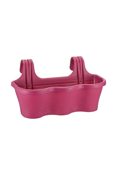 ToXA 10 Litre Vişne Askılı Balkon Saksısı Dekoratif Plastik Saksı Tombik No5