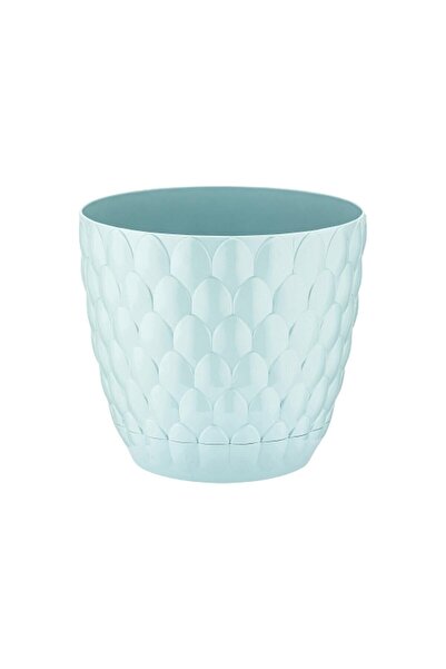 ToXA 3 Litre Yeşil Kozalak Desenli Geçme Tabaklı Dekoratif Plastik Saksı No1 ...