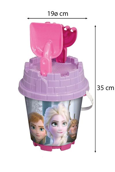 ToXA 6 Pieces Medium Size Frozen Beach Sea Sand Bucket Luxury Bucket Set Elsa Toy 03044
