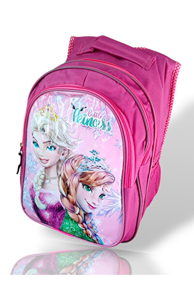 Armoire Elsa Anna Işıklı Kız Çocuk İlkokul Sırt Çantası ve Beslenme Çantası Seti