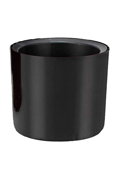 ToXA Mimoza 14cm Siyah 1,5 Litre Mini Boy Kaktüs Sukulent Saksısı Süzgeçli Mi...