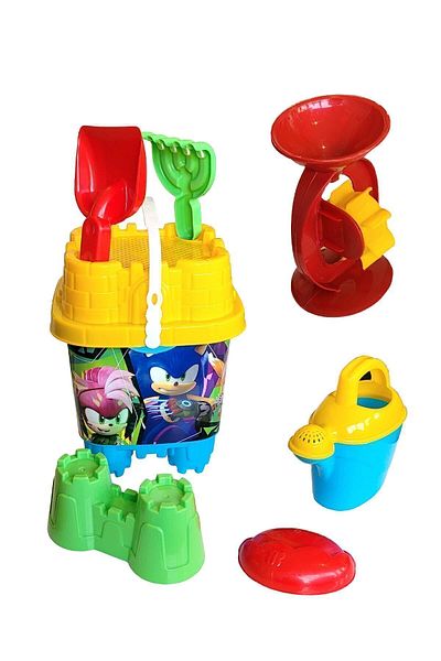 ToXA 8 Pieces Large Size Castle Sonic Prime Beach Sea Sand Bucket Luxury Bucket Set