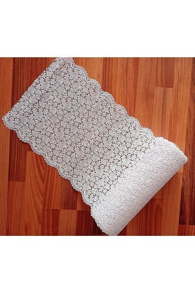 Style Бяла PVC гардеробна с дантела - плъзгач, масичка за кафе, чекмедже, капак на рафта в шкафа, 35 см X 5 м