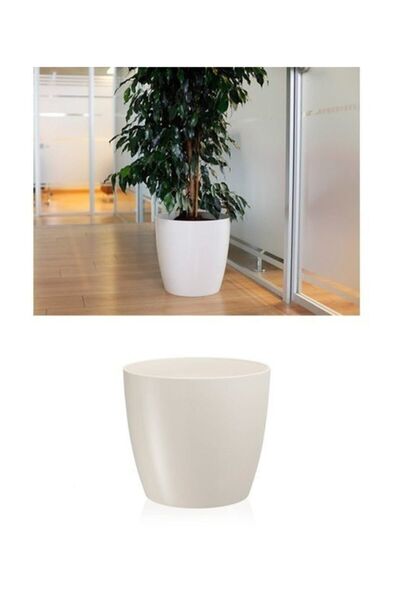 SERİNOVA Beyaz Kristal Yakut Saksı 33 lt