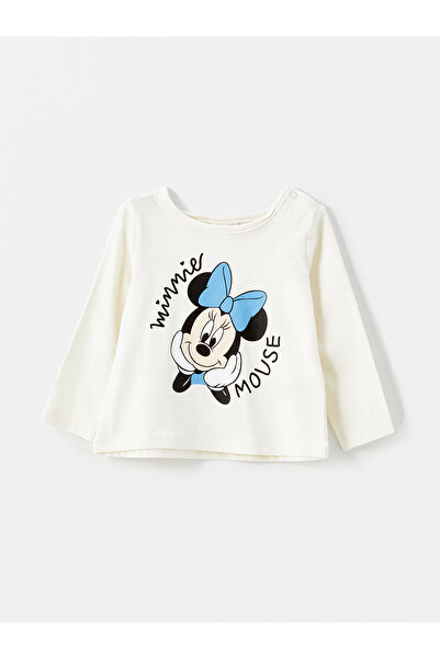 LC Waikiki LCW Bisiklet Yaka Minnie Mouse Baskılı Kız Bebek 3'lü Takım