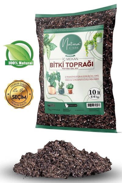 Natura Care 10 Litre Torf Karışımı Bitki Çiçek Saksı Torfu Toprağı Iç Mekan Toprak (3-5KG)
