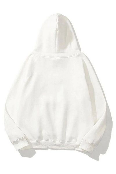 LA GULER Φούτερ με στάμπα Jaguar Unisex Oversize με λευκή κουκούλα