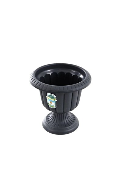 SERİNOVA Ayaklı Dekoratif Nergis Saksı 9,8 Litre 2 Adet Antrasit Gri