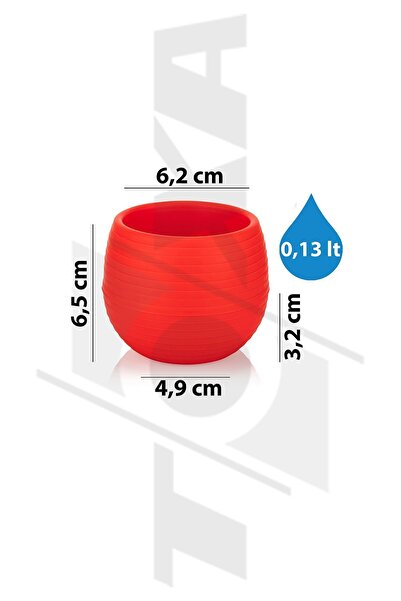 ToXA Elvan Sahra Kaktüs Saksısı Seti 5 Adet 0.13lt No1 Kirli Beyaz Drenajlı Dekoratif Plastik Saksı