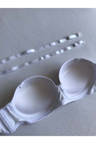 esberry White Strapless Padded Bra