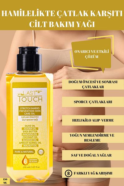 LAST TOUCH 150 ML Pregnancy and Sports Anti-Stretch Mark Skin Care Oil - Fast Weight Loss