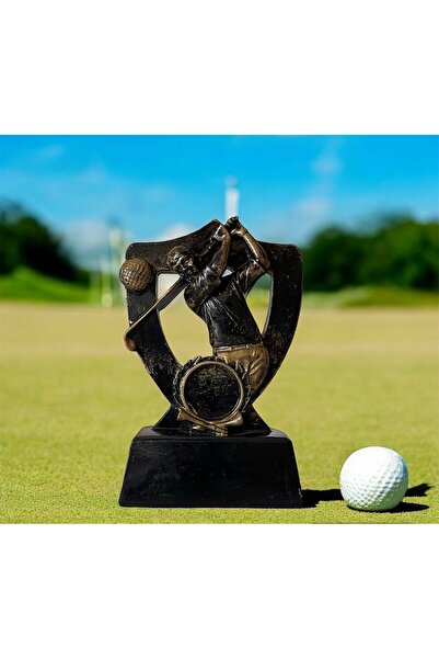 HİNESSA biblo dekoratif obje heykel Sporcu Figürü Biblo  siyah gold eskitme d...