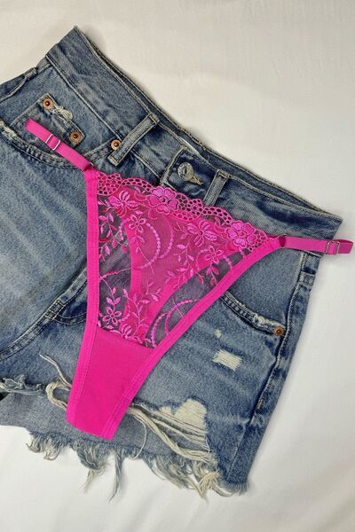 Morensa Σετ σουτιέν νέον με ροζ λουλούδι