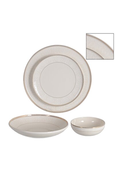 İpek Porselen 24 Parça 6 Kişilik Yemek Takımı(ufo)
