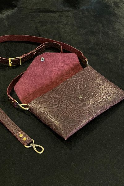 MAT Deri Genuine Leather Women's Clutch Bag - Shoulder and Thin Wrist Strap