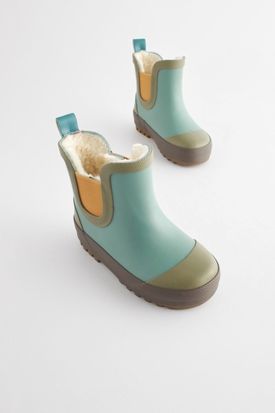 Next Baby Blue Color Block Fleece Lined Boots / Boots