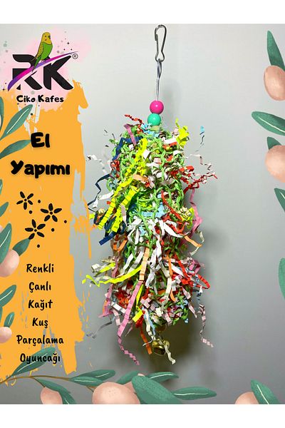 Ciko Kafes Bird Toy - Colorful Paper Shredding