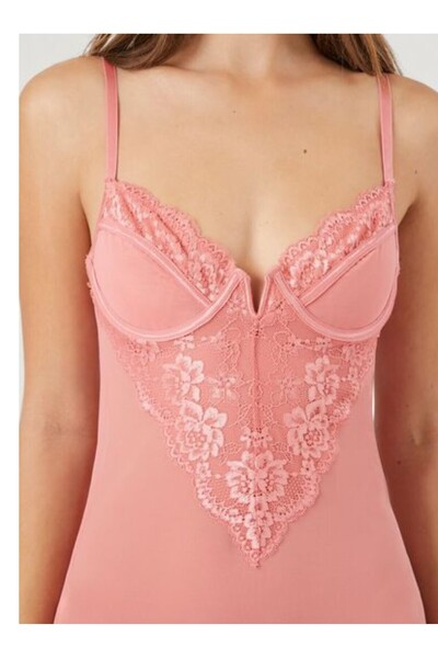 ARDSU File Dantel-Kenarlı İç Çamaşırı Slip Elbise