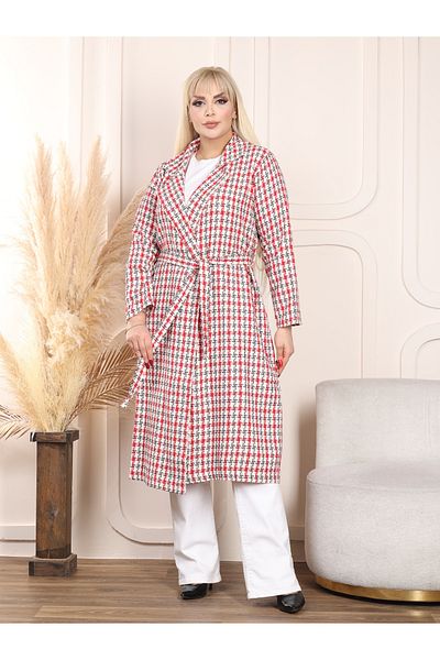 LİKRA Șapcă din tweed tricotată de mărime mare, cu curea și buzunare