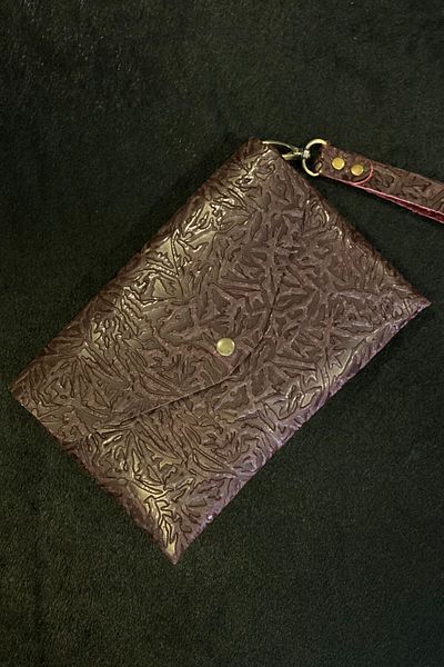 MAT Deri Genuine Leather Women's Clutch Bag - Shoulder and Thin Wrist Strap