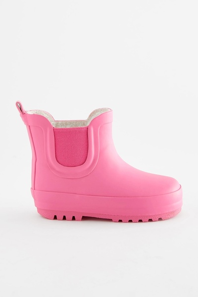 Next Baby Candy Pink Fleece Lined Boots / Rain Boots