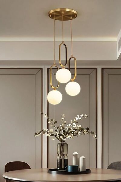 EYS Aydınlatma غرفة معيشة من الزجاج الأبيض الحديث الأنيق المطلي العتيق مكونة ...