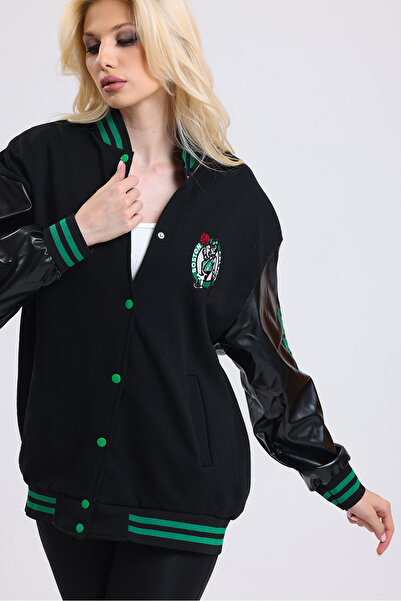 AHTAPOTMODA Unisex Oversize 3 Threaded College Jacket - Χοντρό