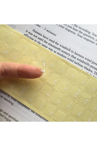 OEM Arapça Klavye Etiketi Şeffaf Arka Keyboard Sticker Arabic Transparent