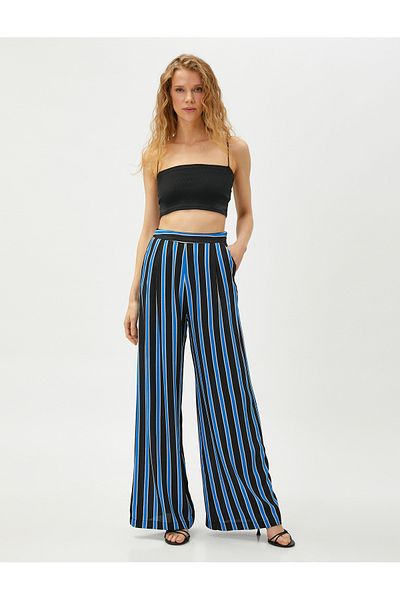 Koton Palazzo-Hose mit Taschen und seitlichem Reißverschluss
