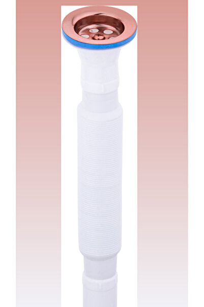 İSAOĞLU YAPI Bronz Lavabo Süzgeci Bakır Lavabo Gideri Hortum Dahil Komple Set