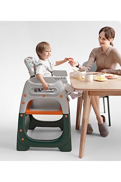 OGGİA Çok Fonksiyonlu Turuncu Mama Sandalyesi / Masa-sandalye Takımı 6 Ay - 4...