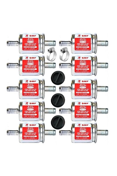 SMF Lpg Otogaz Filtresi 12x12(10 Ad.)Cangas,zavolli,atiker,akl,ads Uyumlu(3 kapak+2 kelepçe hediye)