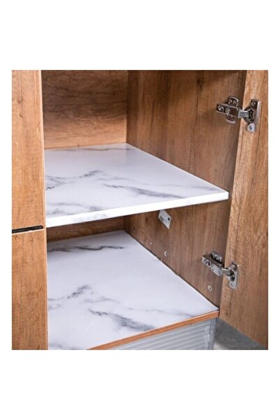 Tahtakale Dünyası ورق لاصق منقوش رخامي مقاس 5 متر × 60 سم - غطاء حائط لخزانة ...