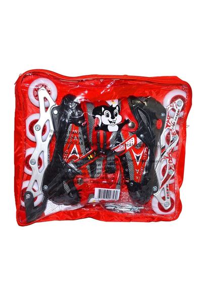 Pasifik Toys Red Lighted Adjustable Silicone Skates 30-33 Lighted Silicone Skates Red