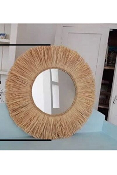AYSBUTK Rafta Ayna Bohem Tarzı Ayna 35 Cm Tamamı 65 Cm